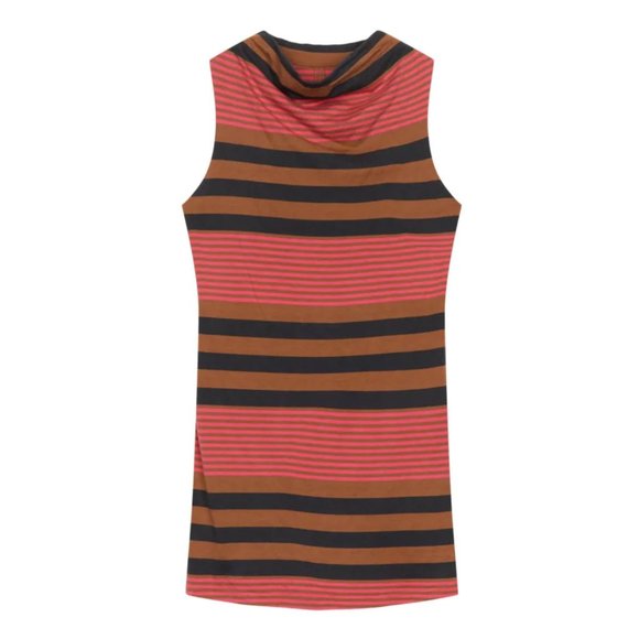 Patagonia Rare Unique "Vintage" (2012ish?) CowlNeck Striped Sleeveless Sundress - Picture 2 of 9